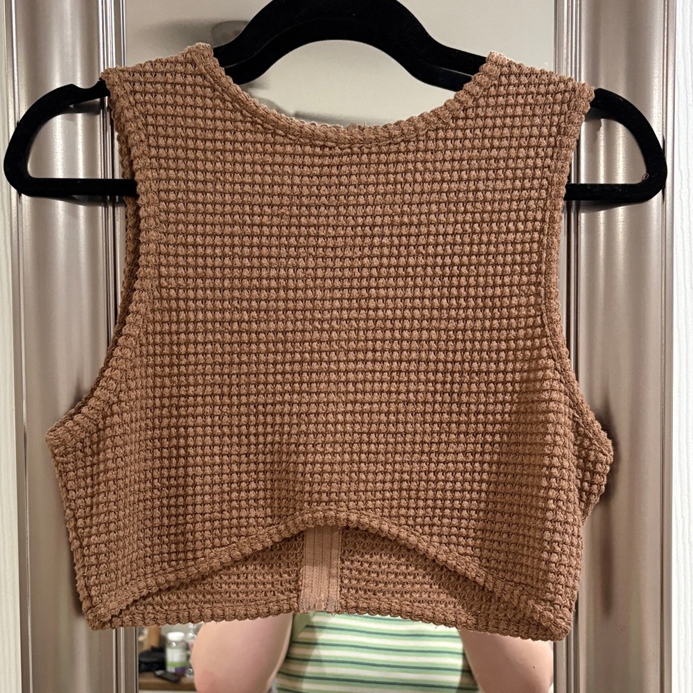 SHEIN Brown Knit Crop Top